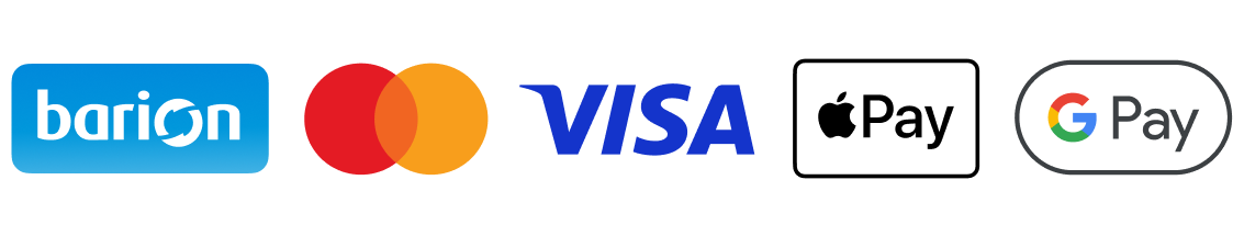Barion · Mastercard · Visa · Apple Pay · Google Pay